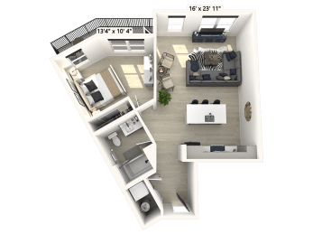 1 bed 1 bath G at Luxe 360 on Centerpointe Apartments, Midlothian, VA, 23114
