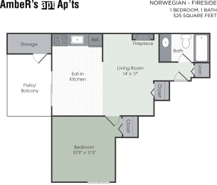 Floor Plan  1 bedroom floor plan layout