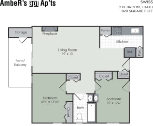 Floor Plan  Two bedroom floor plan layout
