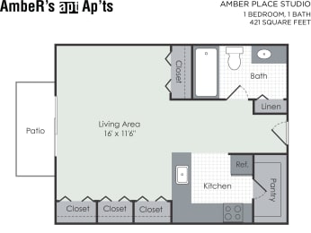 Floor Plan  Studio apartment floor plan layout