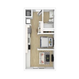 Empress Floor Plan at City View Apartments, Lansing, 48933