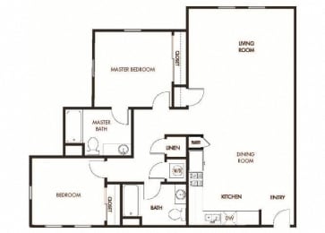  Floor Plan Plan 11 - 2 Bedroom 2 Bath