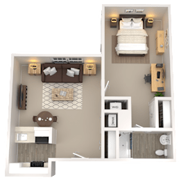 1 BEDROOM 1 BATHROOM A at The Dorchester & Manor Apartments, North Carolina, 28134