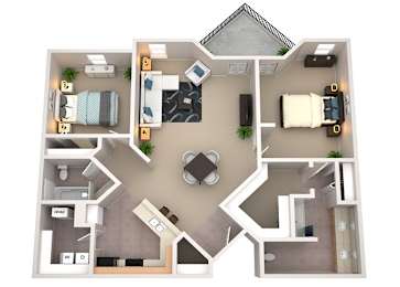 2 bedroom 2 bath at The Dorchester & Manor Apartments, North Carolina