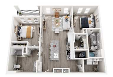 Spacious two bedroom with open floor concept and pet friendly