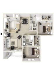 Wesley Stonecrest Apartments | Clydesdale Floorplan