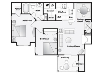  Floor Plan Hamptons 1C