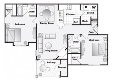  Floor Plan Hamptons 1D