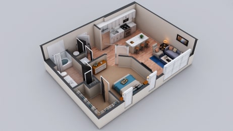 The Howard Floorplan, at The Kirkwood, Atlanta, GA 30317