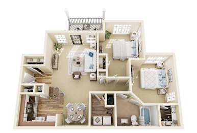 3D floor plan of the wycliff