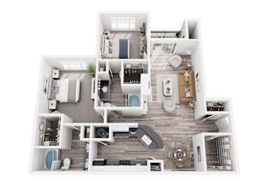 3D floor plan scarlett oak