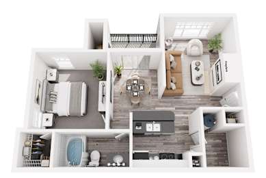 3D floor plan silver maple