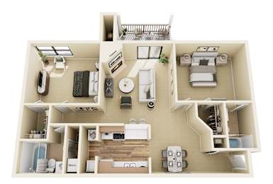 3D floor plan of the timberline