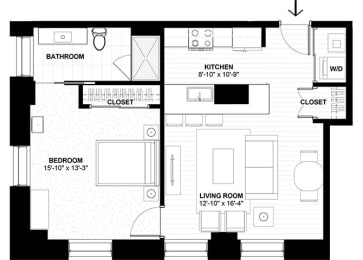 Suite Style G1 at The Terminal Tower Residences Apartments, Ohio