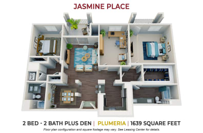  Floor Plan Plumeria (Plus Den)