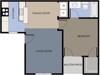 1 bedroom floor plan image