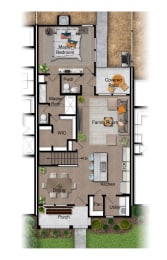 a floor plan of a house with an open floor plan