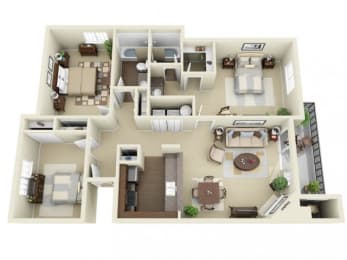 3 bed 2 bath 1130 sqft Floor Plan at Lakemont Orchard, Issaquah, 98027