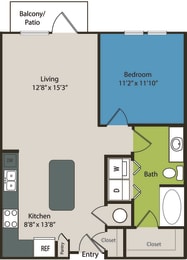 1 bed 1 bath A at Waterford RiNo Apartments, Denver, 80216