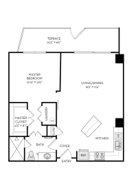 FA8_1Bed at The Heights at Park Lane, Dallas, 75231