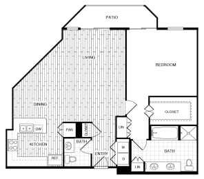 Bora Bora - 1 bed 1.5 bath - 1211 sqft