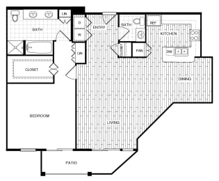 Mykanos - 1 bed 1.5 bath -