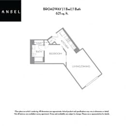Broadway Floor Plan at Ansel, San Francisco, 94103