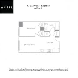 Chestnut Floor Plan at Ansel, San Francisco California
