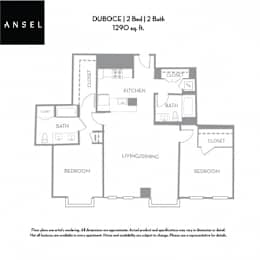 Duboce Floor Plan at Ansel, San Francisco, 94103