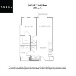 Grove Floor Plan at Ansel, San Francisco, 94103