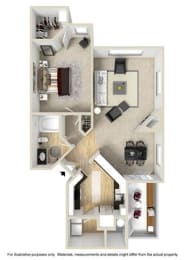 durango one bedroom one bath floor plan