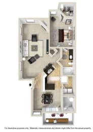 ensenada one bedroom one bath floor plan