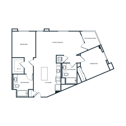 B4 Floor Plan at NoMa Apartments, Walnut Creek