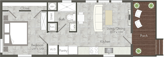 Unit A floor plan