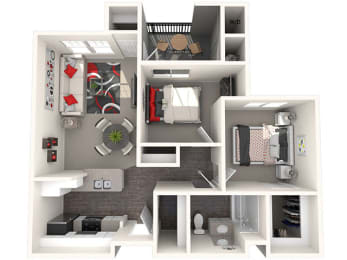Coronado Floor Plan at 55+ FountainGlen Valencia, California, 91354