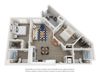 Plan 5 - 2 bed 2 bath