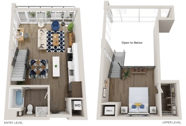 Emerald L1 1 Bed 1 Bath 741 Square feet