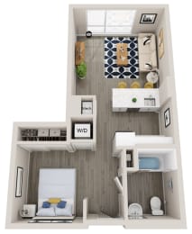 S4 studio 1 bath floor plan