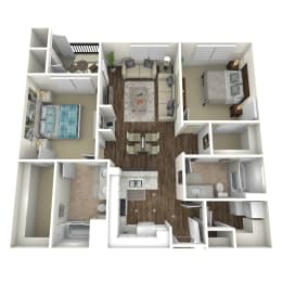 a floor plan image of the villas at oak crest in chattanooga, tn