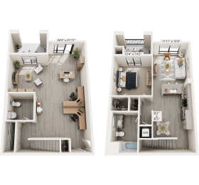 A1 Floor Plan at North Grove, Riverside, CA 92501