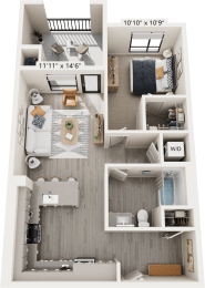 A4 Floor Plan at North Grove, California, 92501
