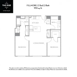 fillmore Floor Plan at The Rise, California, 94103