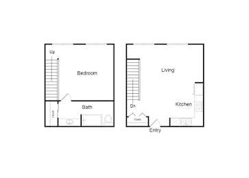 A10B Floor Plan at Plaza Lafayette, Los Angeles