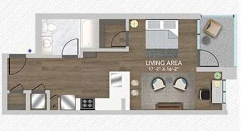 M Floor Plan at Chelsea Santa Monica, Santa Monica California