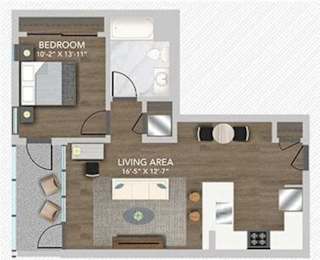 O Floor Plan at Chelsea Santa Monica, California, 90411