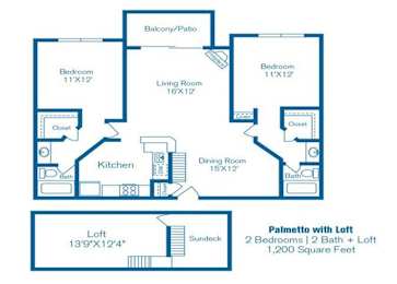 Palmetto with Loft Floor Plan at Norwalk Metropointe, Norwalk, CA 90650
