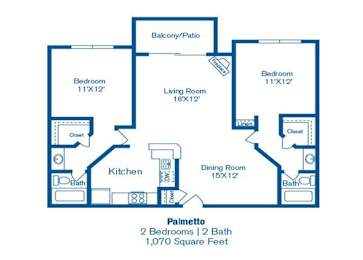 Palmetto Floor Plan at Norwalk Metropointe, Norwalk