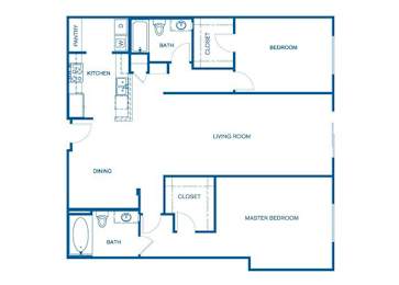 B6 Floor Plan at 6940 Sepulveda, Van Nuys, CA 91405