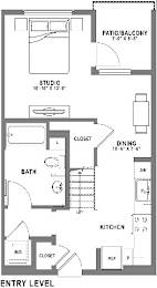 S1 Loft Floor Plan at Baker Block, Costa Mesa
