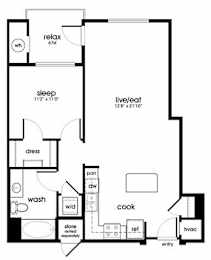 A6 Floor Plan at Rize Irvine, California